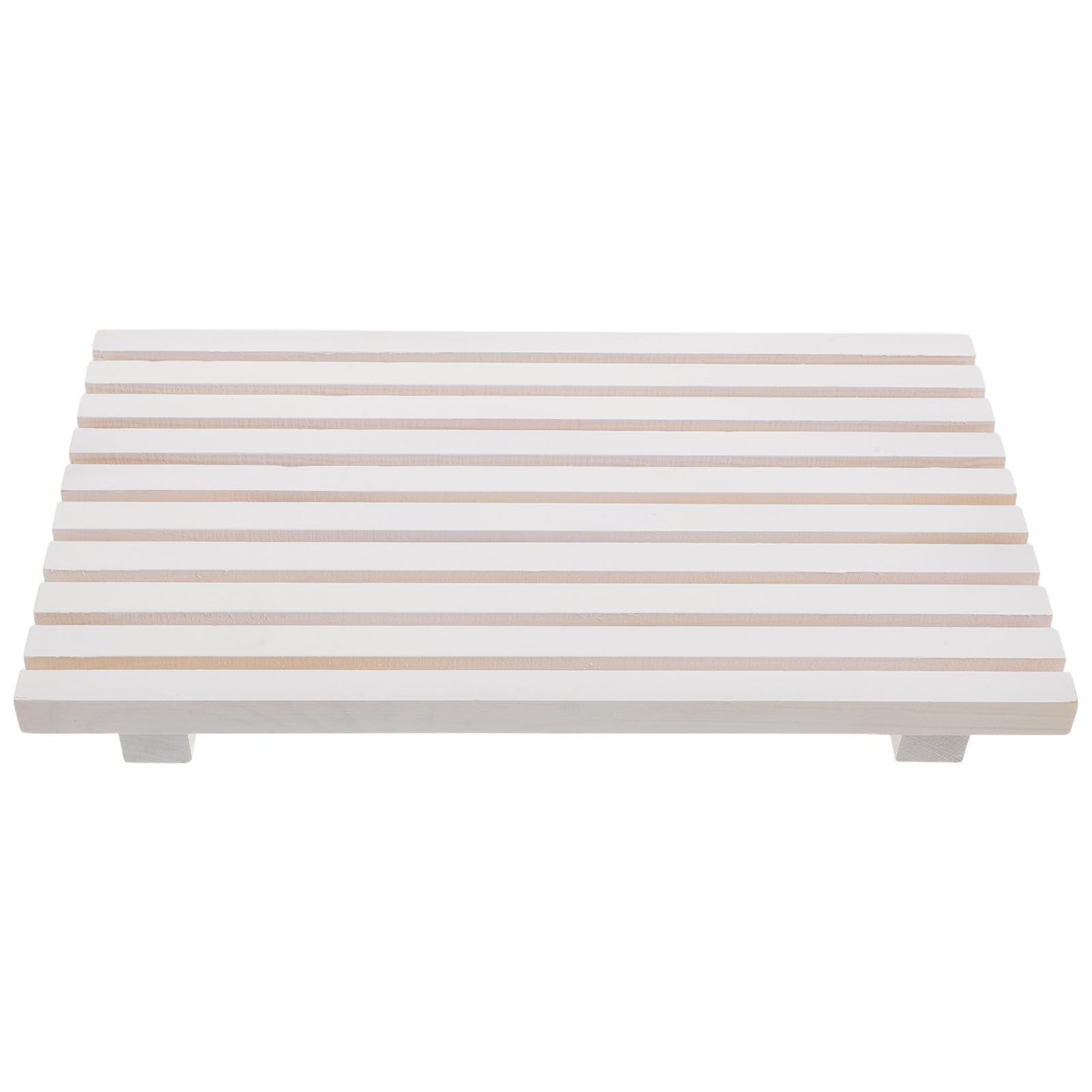 Soporte integrado Milisten de madera blanca con almohadillas