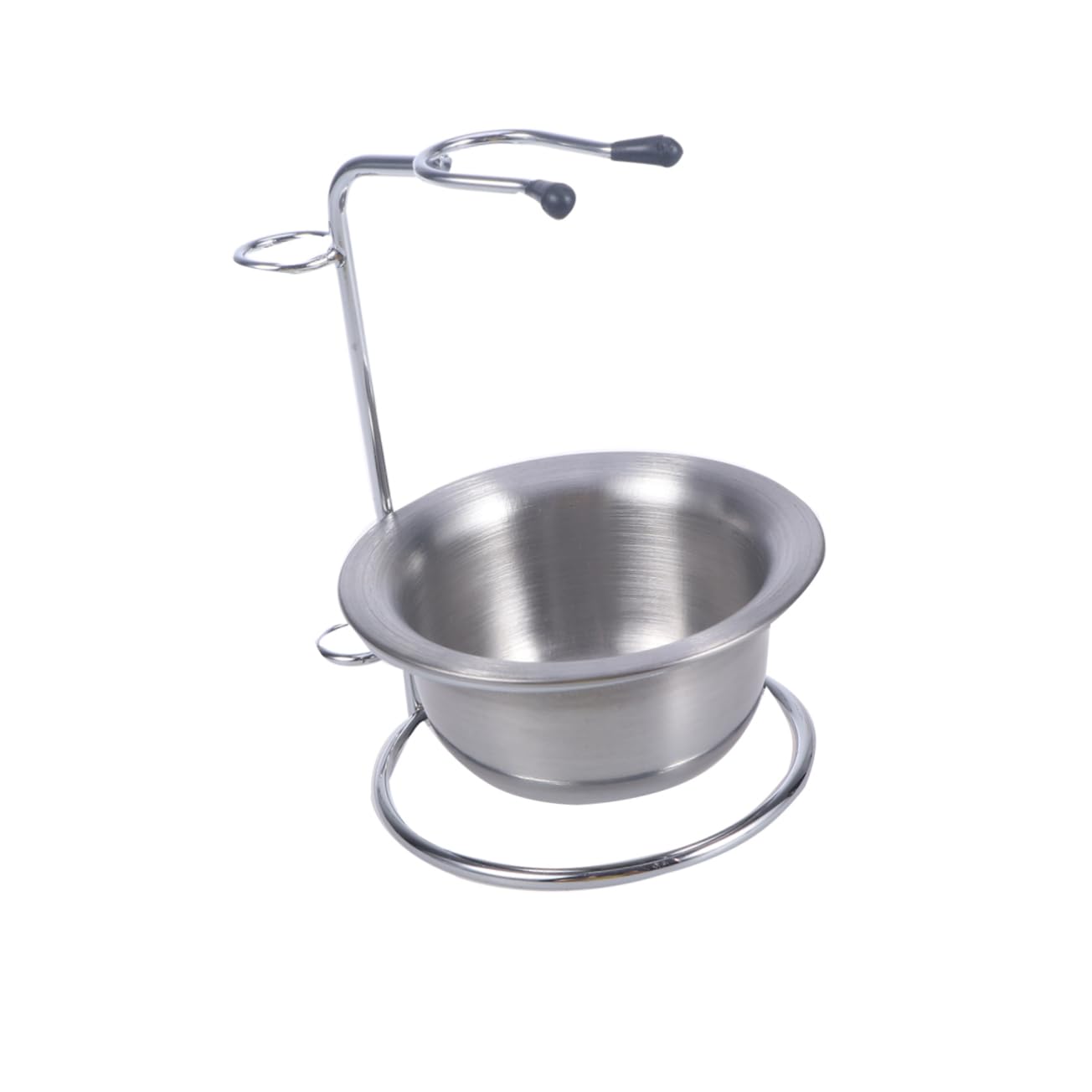 Healeved 2 Piezas soporte y para brochas de afeitar afeitadoras calvas para la cabeza de los hombres soporte de afeitar con cuenco stainless steel portaherramientas soporte de afeitado