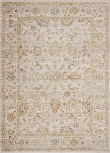 Loloi Magnolia Home by Joanna Gaines Pace Collection PAC-02 Natural/Gold 7'-10" x 10' Area Rug