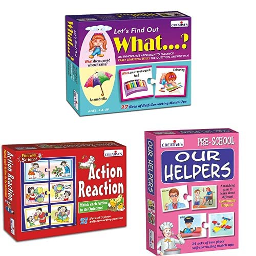 Image of Let's Find Out What and Action and Reaction Puzzles (Multi-Color, 54 Pieces) | Our Helpers Puzzle
