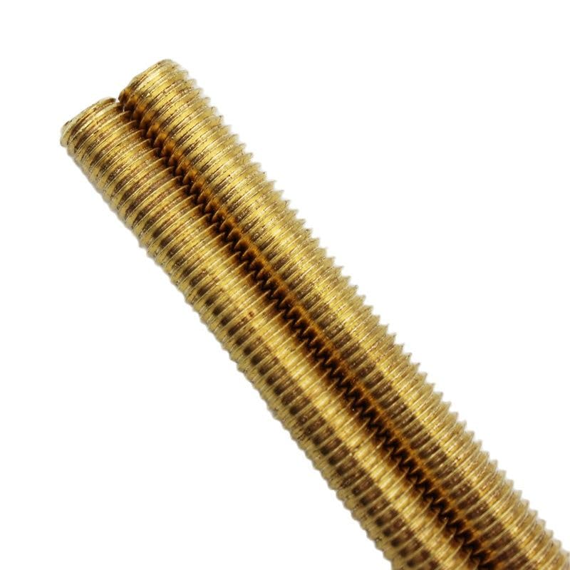WUDOLI Metrische Messingbolzen mit Vollgewinde – Größe M2, M2,5, M3, M4, M5, M6, M8, M10, M12, M16 Werkzeuge(M2x0.4x250mm