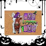 Fulenyi Eingangsteppich für Halloween - -Teppich-Fußmatten für den Außenbereich | Innen- und Außendekoration für den Hauseingang, Spielzimmer, Badezimmer, Küche, Eingangsbereich
