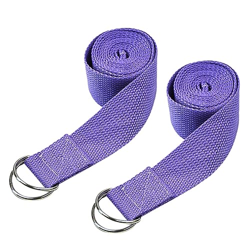 NAMOARLY 2Pcs Yoga Stretch Band Dark Purple Elastic Strap for Fitness Flexibility Shaping Durable Material Lightweight Exercise Equipment for Daily