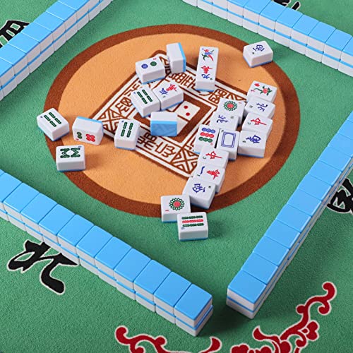 Chinese Mahjong Set con 144 fichas y 6 dados miniatura 6