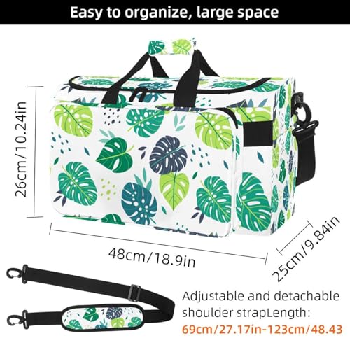 Sac de voyage 30L imprimé monstera résistant pour le sport