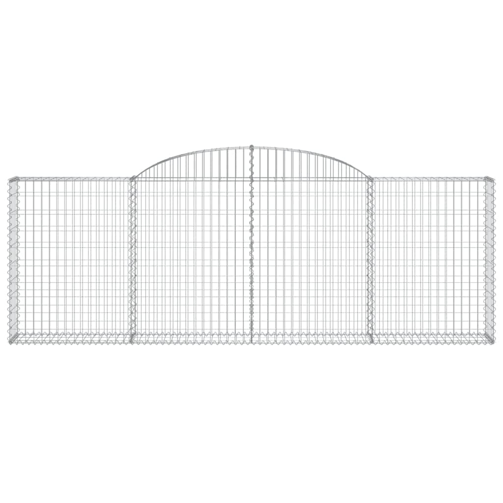 Kosze gabionowe łukowe 10 szt. 300x30x100/120 cm żelazo ocynkowane | Drut odporny na korozję 3,5 mm, haki wzmacniające, wypełnienie kamieniem lub żwirem, zastosowanie w ogrodzie na patio