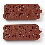 2Pcs Button Silicone Molds - Easy Unmold with Clearly Defined Shape, Chocolate Candy & Cake Decorating Tools for DIY Crafts, Fondant, Epoxy Resin Jewelry Making