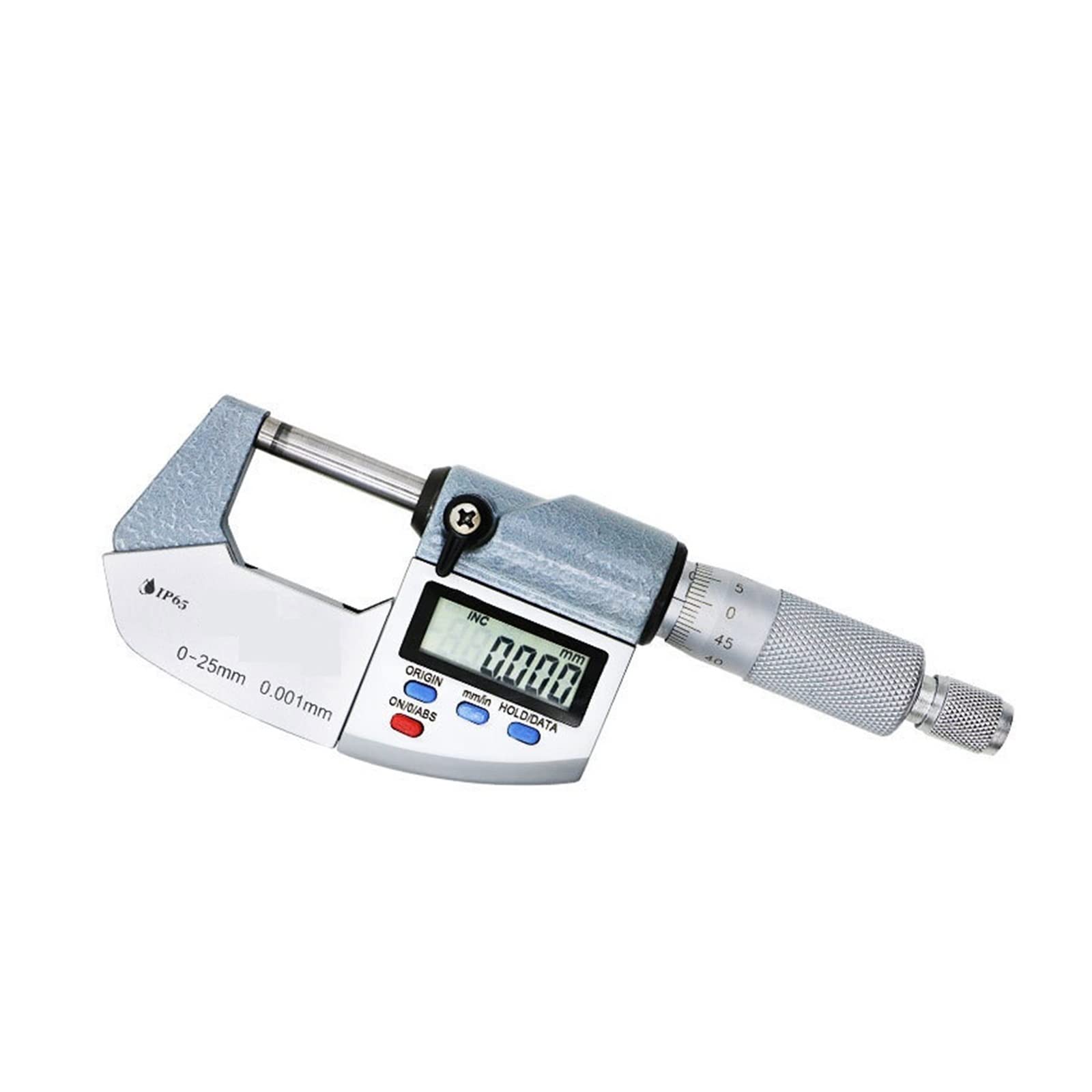 Micrometer, 0-25 Mm 0.001 Micrometer IP65 Waterproof Digital Outside