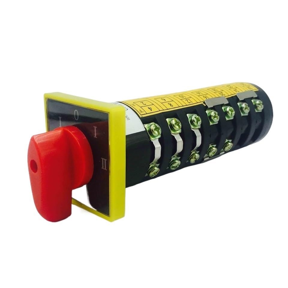 10A 7 Phases 5 Position 3kw Changeover Combination Switch Silver Contact