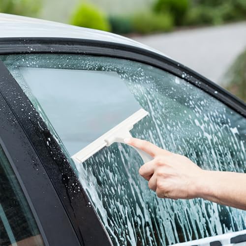 Image of SetSail Squeegee for Shower Glass Door, 10 Inches, White