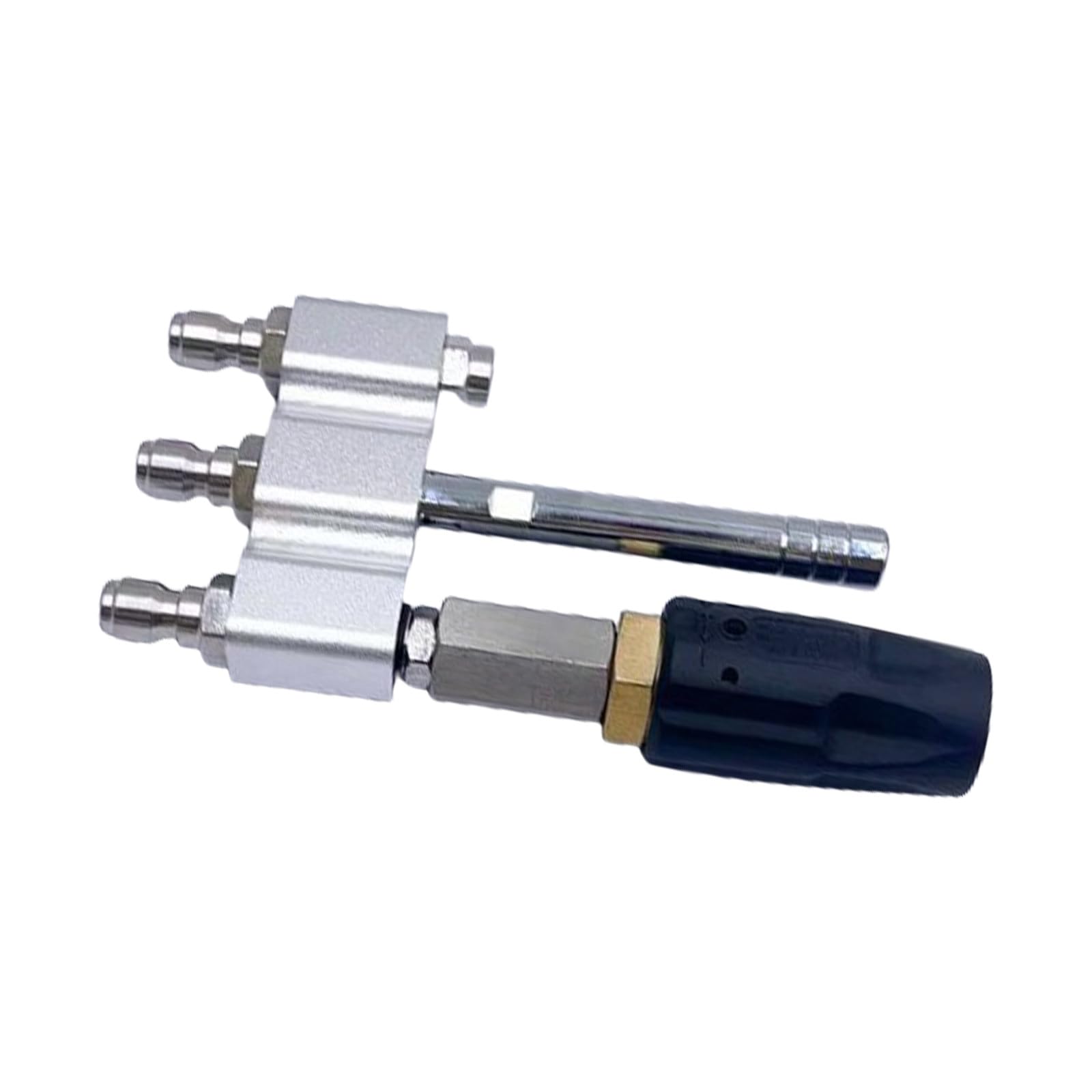 Qsvbeeqj Brass Industrial Pressure Washer Nozzle Twist 1/4Inch Quick Connection 3 In 1 High Long Reach Soap Stainless Steel Washer Tip
