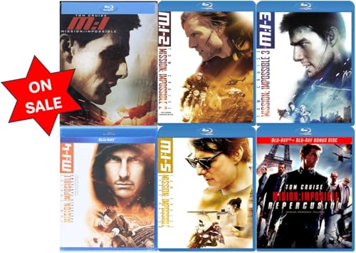 6-Film Mission Impossible Movie Collection [Blu-ray] Mission: Impossible/ MI: 2/ MI: 3/ MI: 4 Ghost Protocol/ MI: 5 Rogue Nation & MI: Fallout [Blu-ray, 6-Disc Set] Tom Cruise, English & Spanish Audio