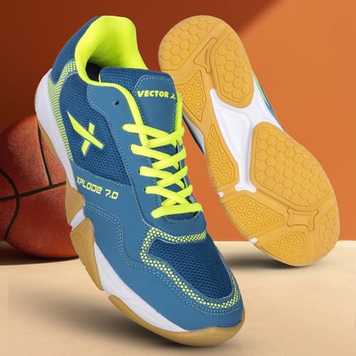 Image of Vector X Xplode 7.0 Badminton Shoes for Men| Non-Marking Shoe | EVA /Phylon Rubber Sole | Synthetic Upper | Anti Slip |Badminton| Table Tennis | Court Shoes