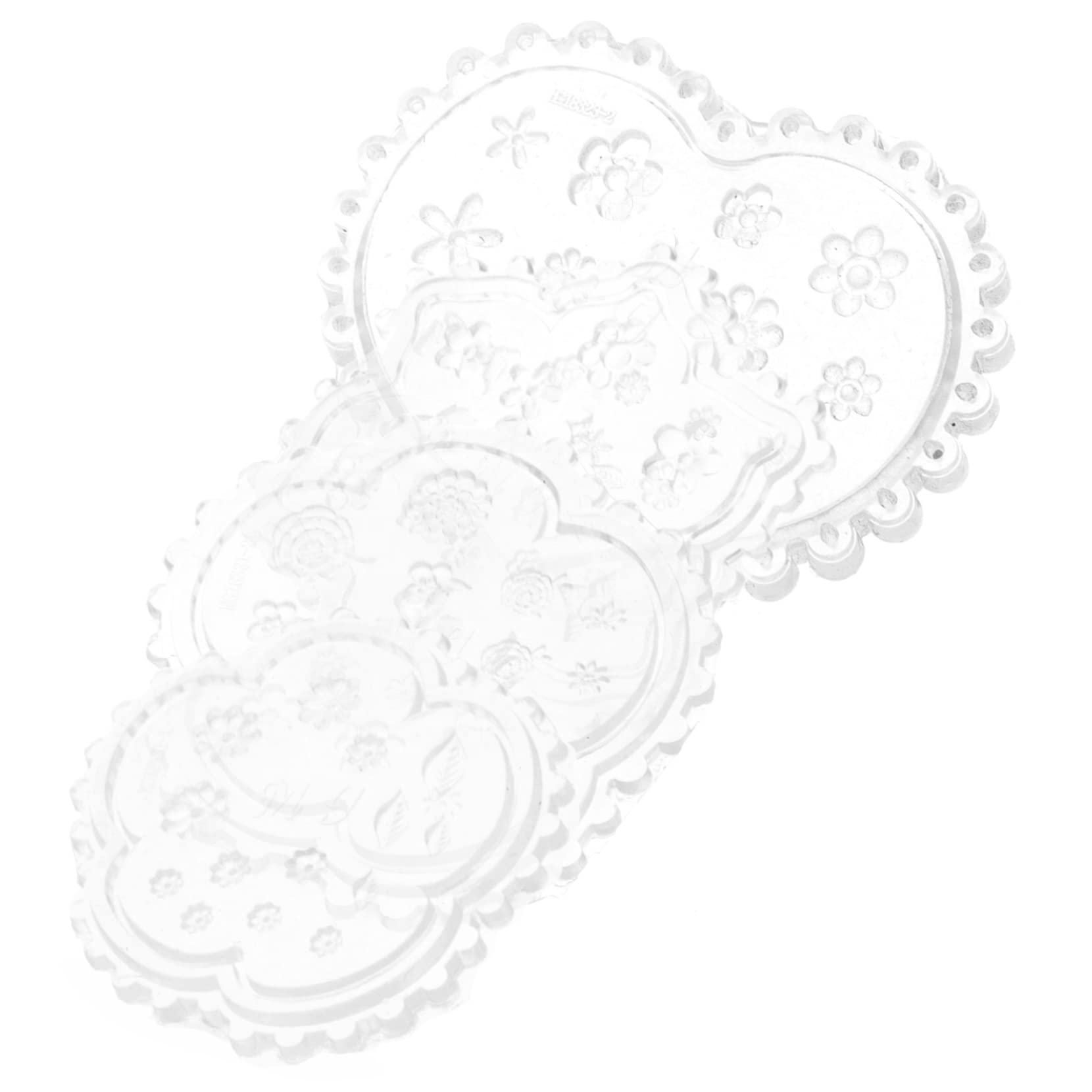 Operitacx 3 Ensembles Moule Sculpté en 3D Moule À Panettone Moules À Résine De Pottier Fileuse De Perles d'argile Moules en Pâte Polymère Moules d'art D'ongle De Bricolage 4 Pièces * 3