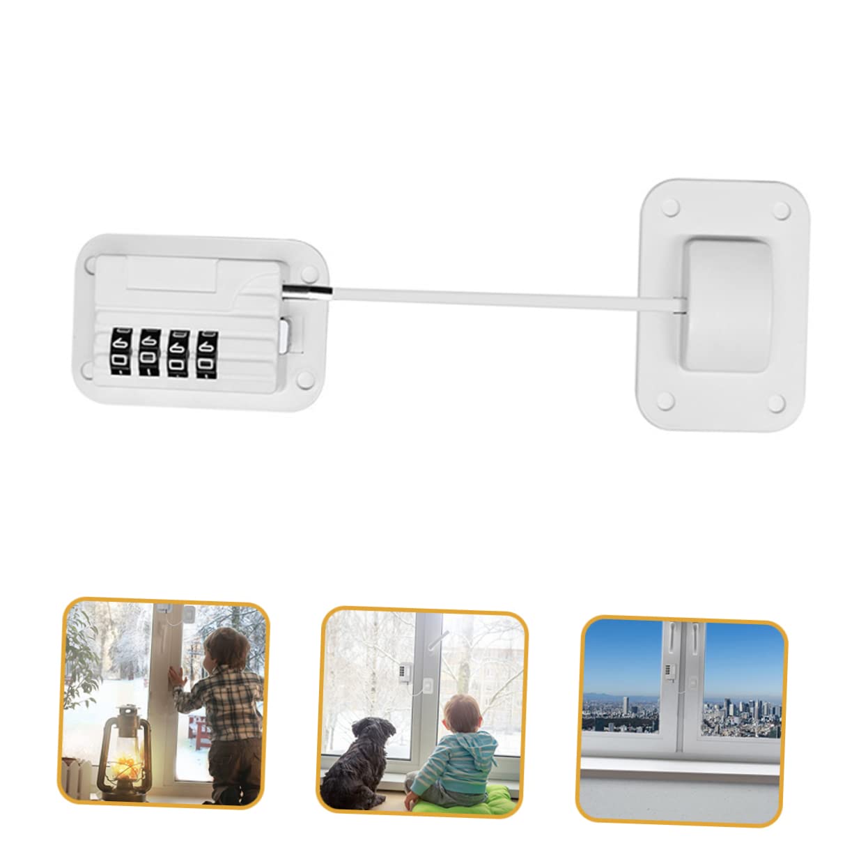 6sets Childproof Refrigerator Lock for Fridge Freezer Doors Easy Installation Adhesive for Cabinets Ovens Coded Design for Quick Access