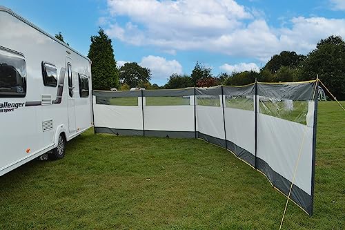 Maypole Leisure 5 Panel Steel Poled Windbreak, 8m Width - Image 4