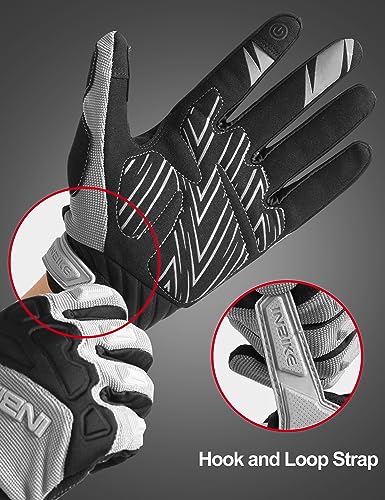 Image of INBIKE Mountain Bike Gloves for Men Knuckle Guard Padded Cycling Gloves | 5mm Shock-Absorbing Palm Padding, MTB, Motocross, Road Cycling, Dirt Biking, Touchscreen Fingers, Anti-Slip Palm