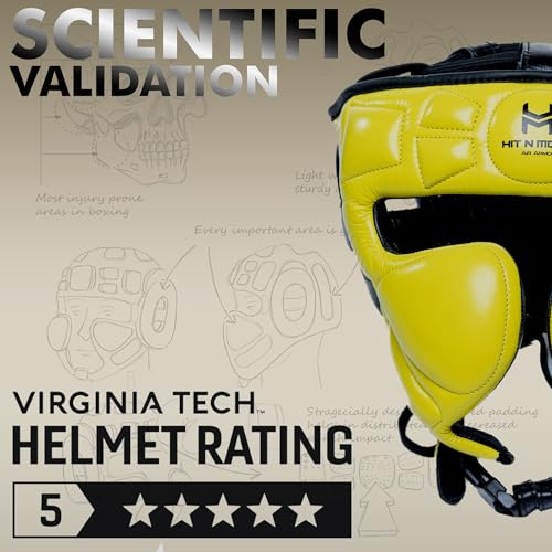 Image of HIT N MOVE Air Armor Precision Boxing Headgear - Lightweight & Protective Headgear for Men and Women in MMA, Kickboxing, Muay Thai, Training & Sparring and Combat