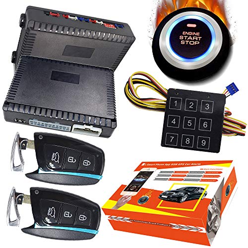ZERTRAN Smart Security Car Alarm Passive Keyless Entry Auto Central Lock Push Button Remote Car Engine Start Stop for Hyundai 1100HD