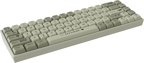 Miniatura 3 de AK680 - Teclado mecánico compacto con cable, diseño gris y blanco de 68 teclas, interruptor táctil marrón intercambiable en caliente, teclado para