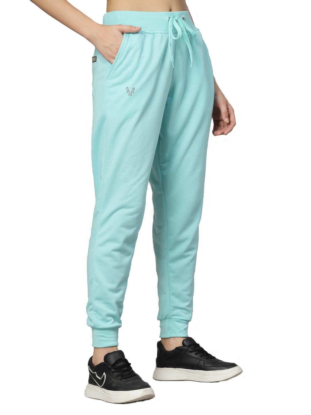 UZARUS Women's Cotton Regular Fit Joggers Track Pants with 3 Pockets