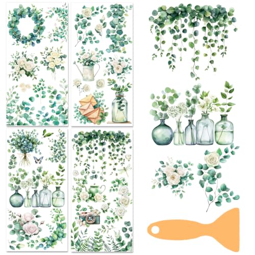 Transferts de transfert durables et imperméables fleur meuble 4 feuilles