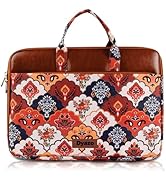 Dyazo 15-15.6 Inch Stylish Laptop Sleeve | Handcrafted Jute & Vegan Leather Case with Zipper | Li...