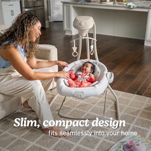 Image of Graco DuetConnect LX Baby Swing and Bouncer - 2-in-1 Infant Swing and Baby Rocker, Newborn Essential, Gifts for New Parents