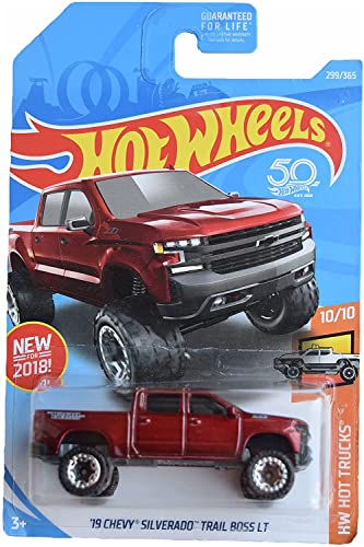 Hot Wheels Chevy Silverado Trail Boss LT rojo miniatura 1