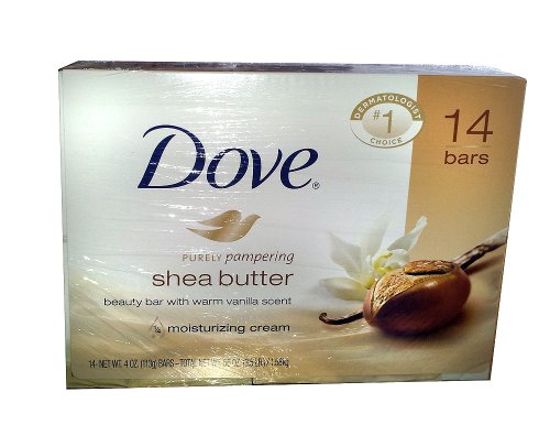 Dove Purely Pampering Shea Butter Warm Vanilla Scented Beauty Bar - 14 Bars