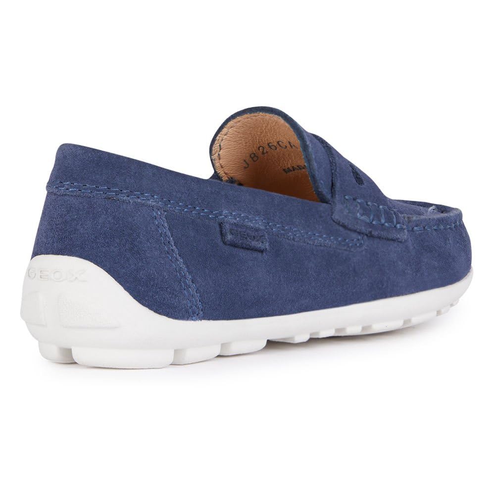 Geox J New Fast Boy A, Mocassini, Navy White, 34 EU
