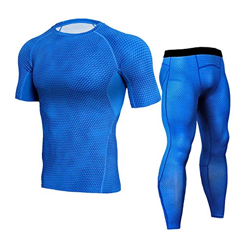 Ensemble compression homme séchage rapide BaronHong running et musculation