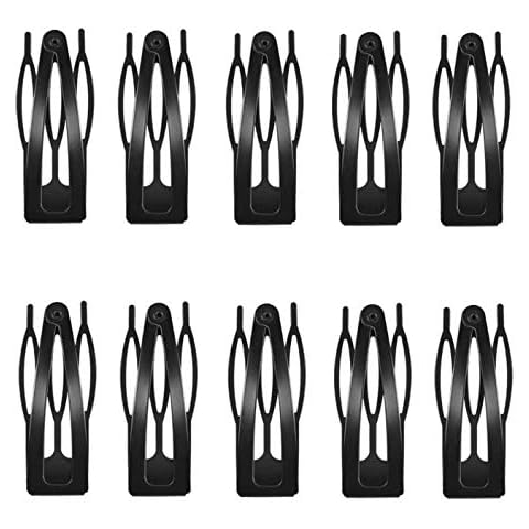 KDDOM 10 Pieces Double Grip Metal Hair Clips, Black Snap Hair Clips Hair Barrettes for Women, Girls, Salon Hair Cover
