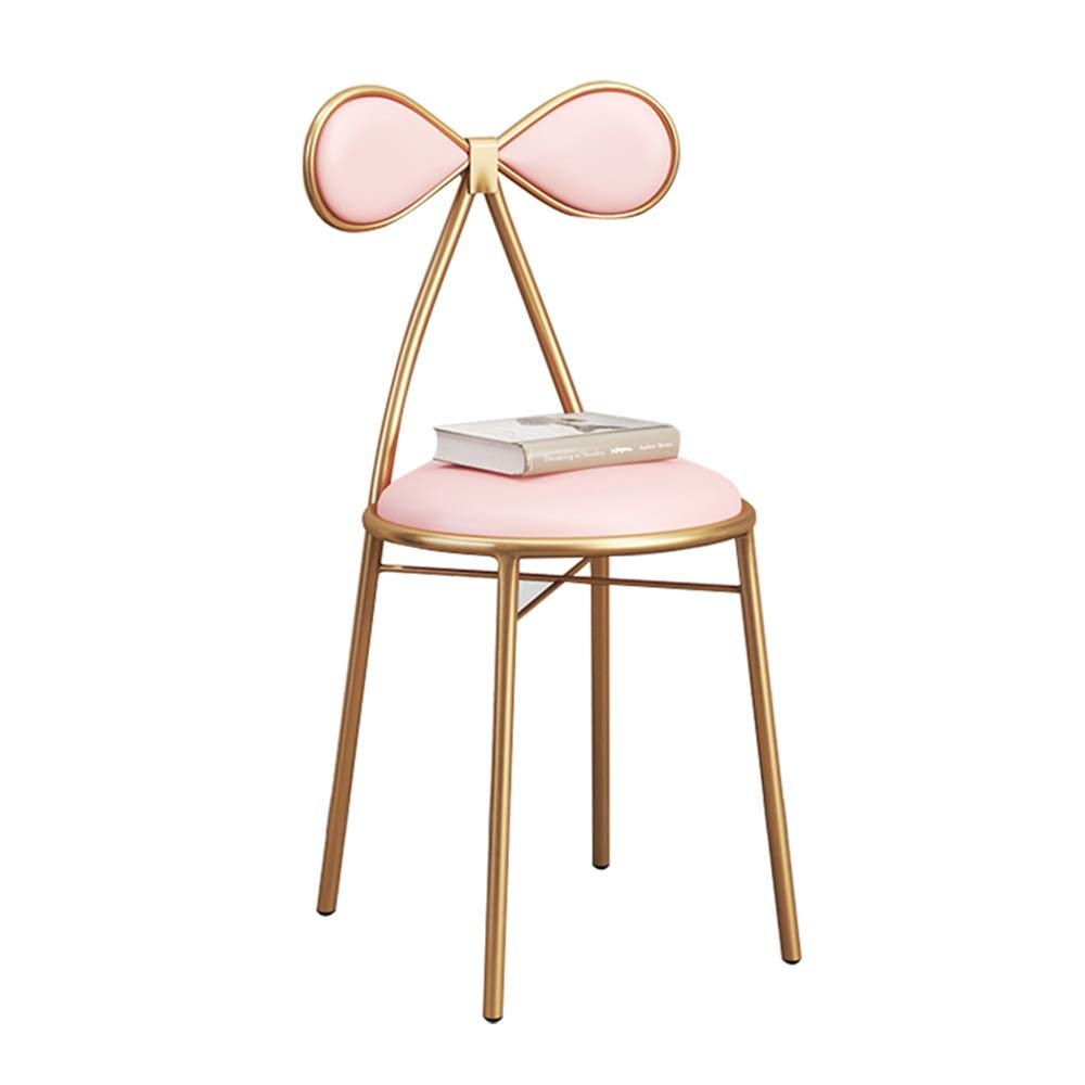 GTHTUHFD Bar Stool Bar Stool Swivel Stools Nordic Bar Bar Chair With Backrest Iron Stand Bar Chair Dresser Pu Seat For Home Bar Leisure Durability Every Family,Golden-45cm
