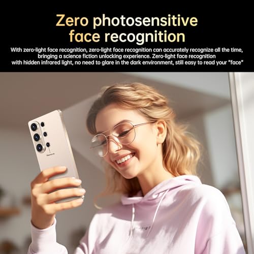 Image of SZV 26 Ultra Unlocked Cell Phone,16+1TB 5G Unlocked Phone, Built in Pen Android 15 Battery 7000mAh 6.99 inch HD Screen Smartphone, Dual SIM /Face ID /Fingerprint Lock /GPS (Gold, 16+1TB)
