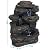 Sunnydaze Rock Falls 24-Inch Resin Outdoor Water Fountain with LED Lights