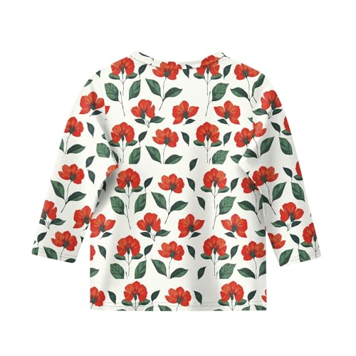 Tops for Girls Three Quarter Sleeve Crewneck Girls Shirts Baggy Fall Fashion Lightweight Soft Cute Clothes 5-16 Years2