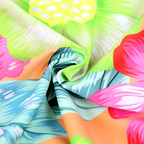 Girls Floral Pattern Beach Sport 1 Piece Adjustable Bathing Suit Modest Ruffle Swimwear 5Y-15Y Swimsuit(FBA)3