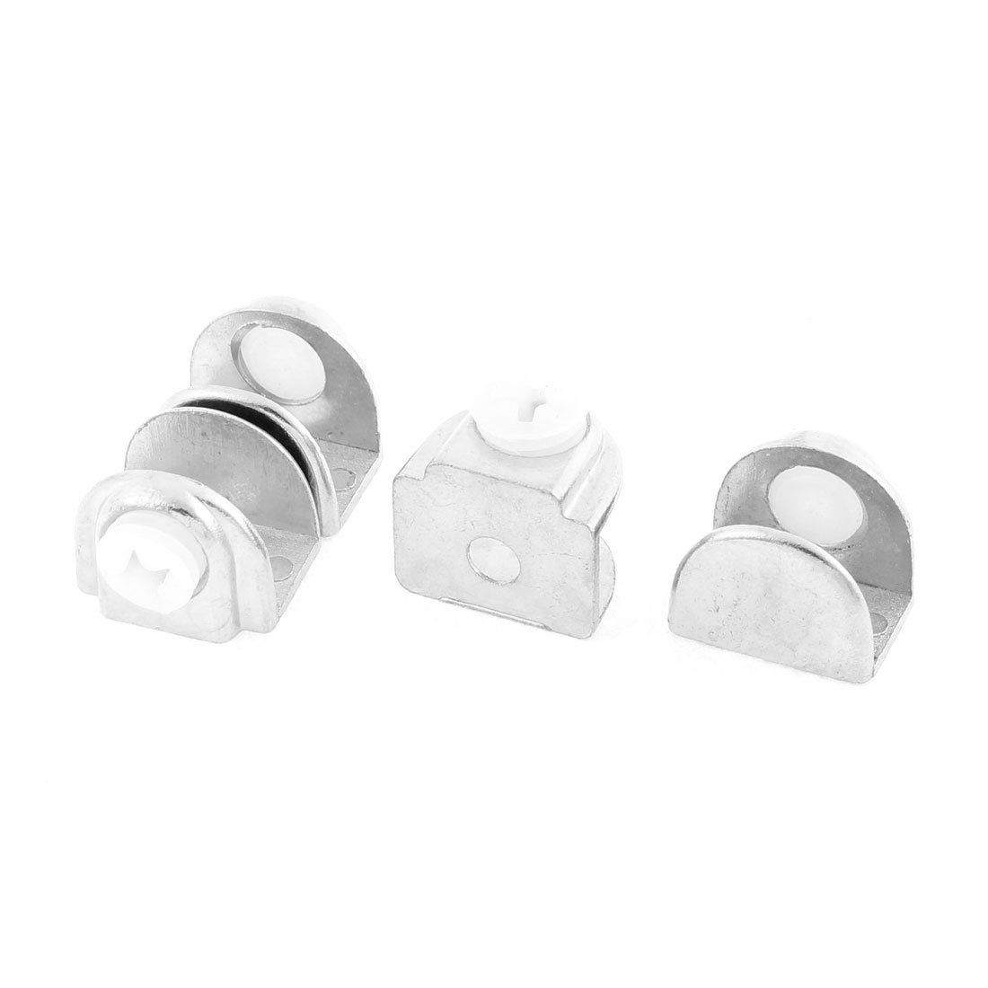 Aexit 4 Pcs Clamps 3mm-10mm Thickness Silver Tone Metal Semicircle Glass Hand-Screw Clamps Clamp Clip