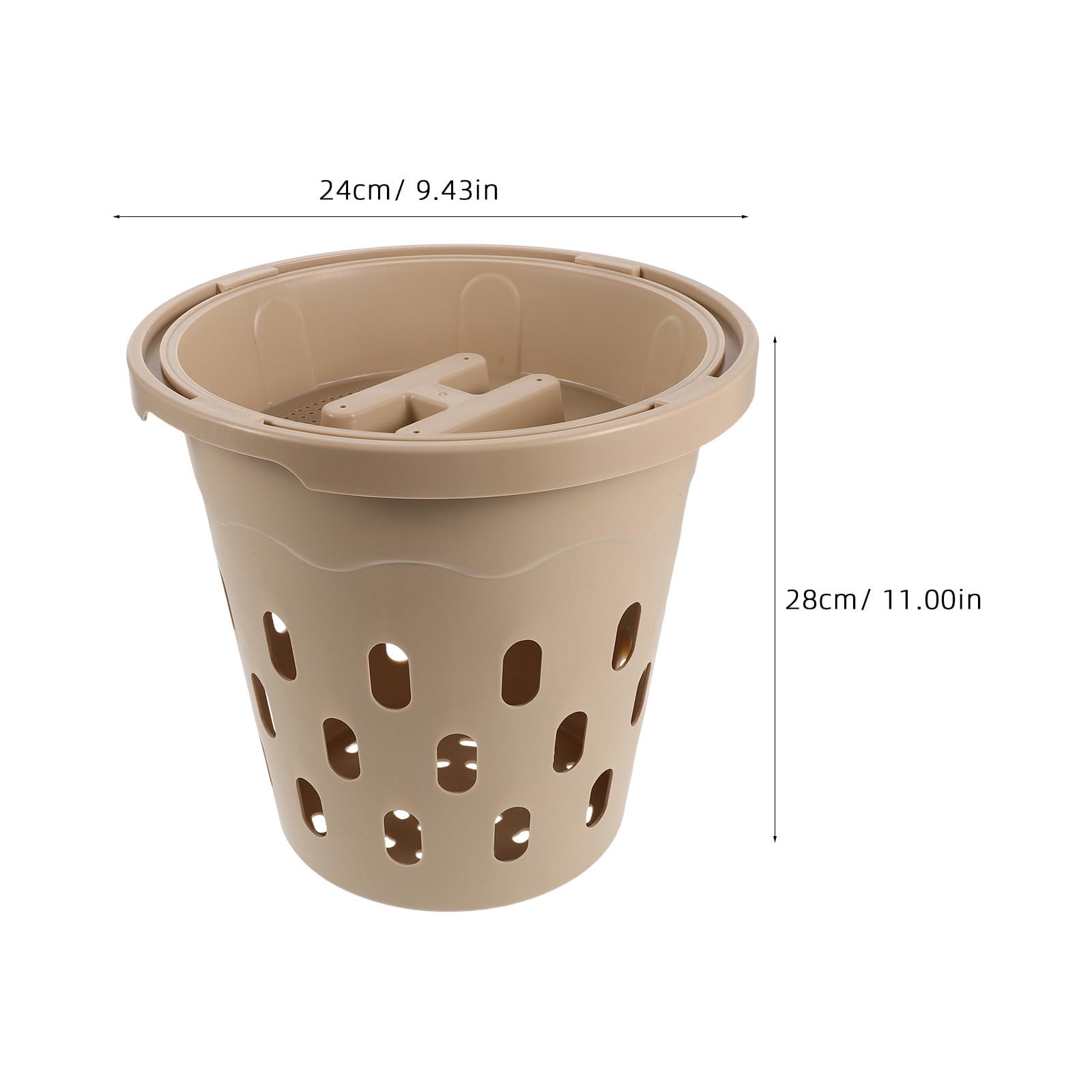 Caja de Compostaje Orgánico para Residuos de Cocina y Jardín, Plástico Beige, Mejora la Calidad del Suelo, Solución para Camas de Jardín al Aire Libre