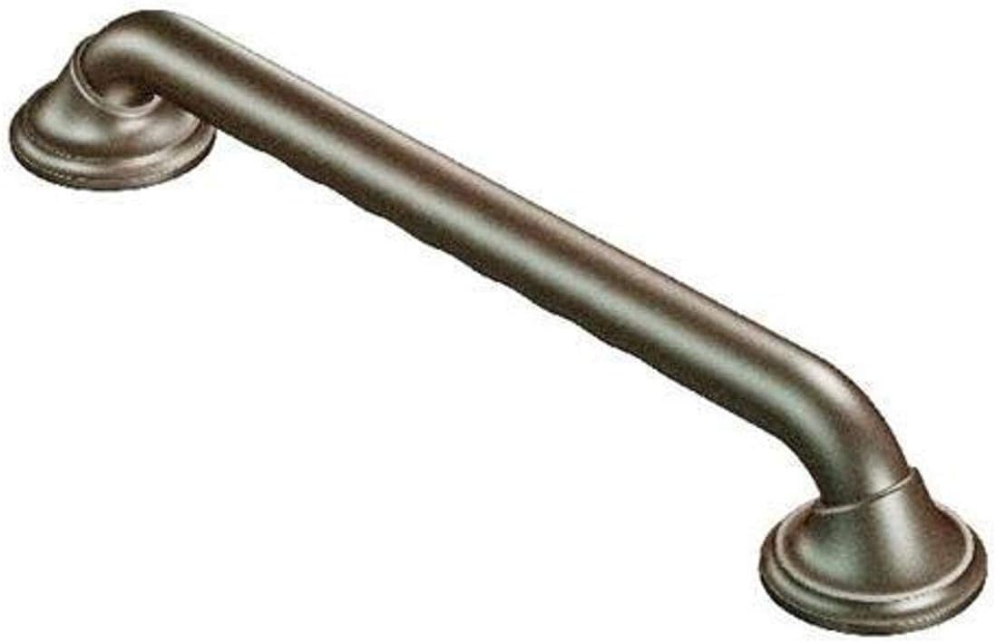 Moen CSI R8718D3GOWB Safety Ultima 18-Inch Designer Bathroom Grab Bar with Curl Grip, 18 Inch, Old World Bronze