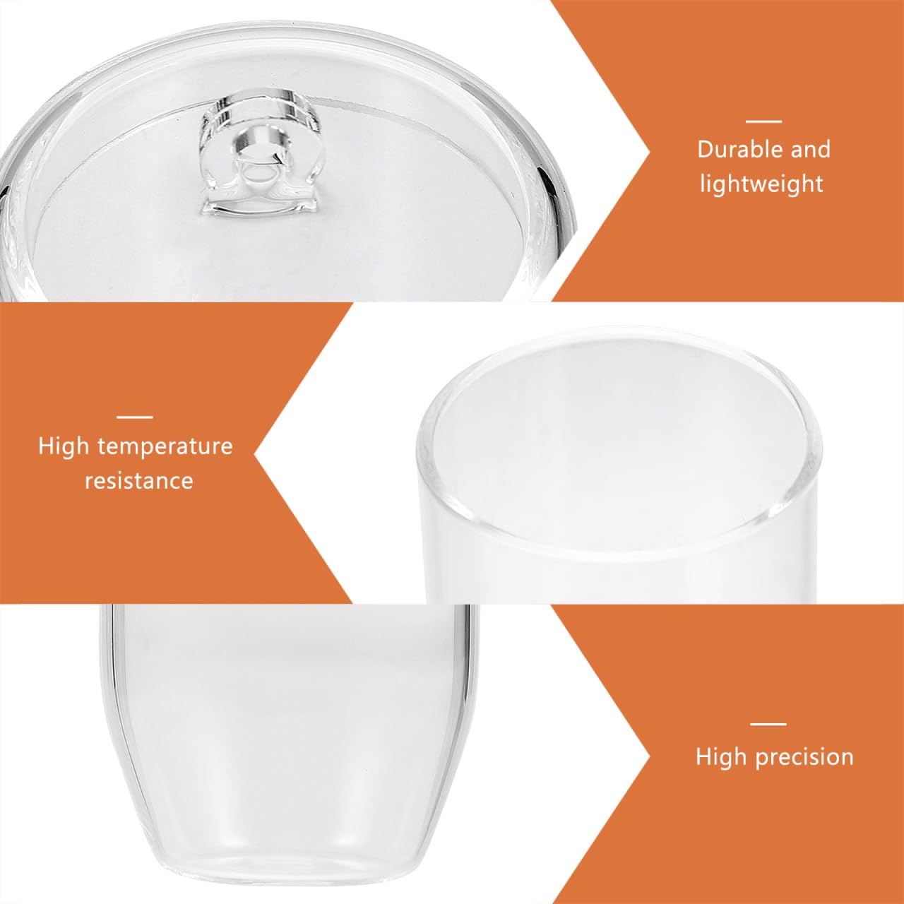 Creuset en Quartz Pur avec Couvercle, Résistant À Haute Température pour Fusion De Métaux Précieux Et Expériences Scientifiques, Taille Compacte 8 X 5 X 5 Cm