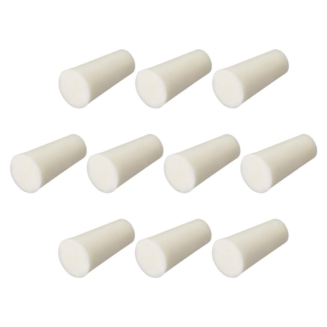 uxcell 812mm Beige Drilled Silicone Stopper Plugs for Flask Test Tube
