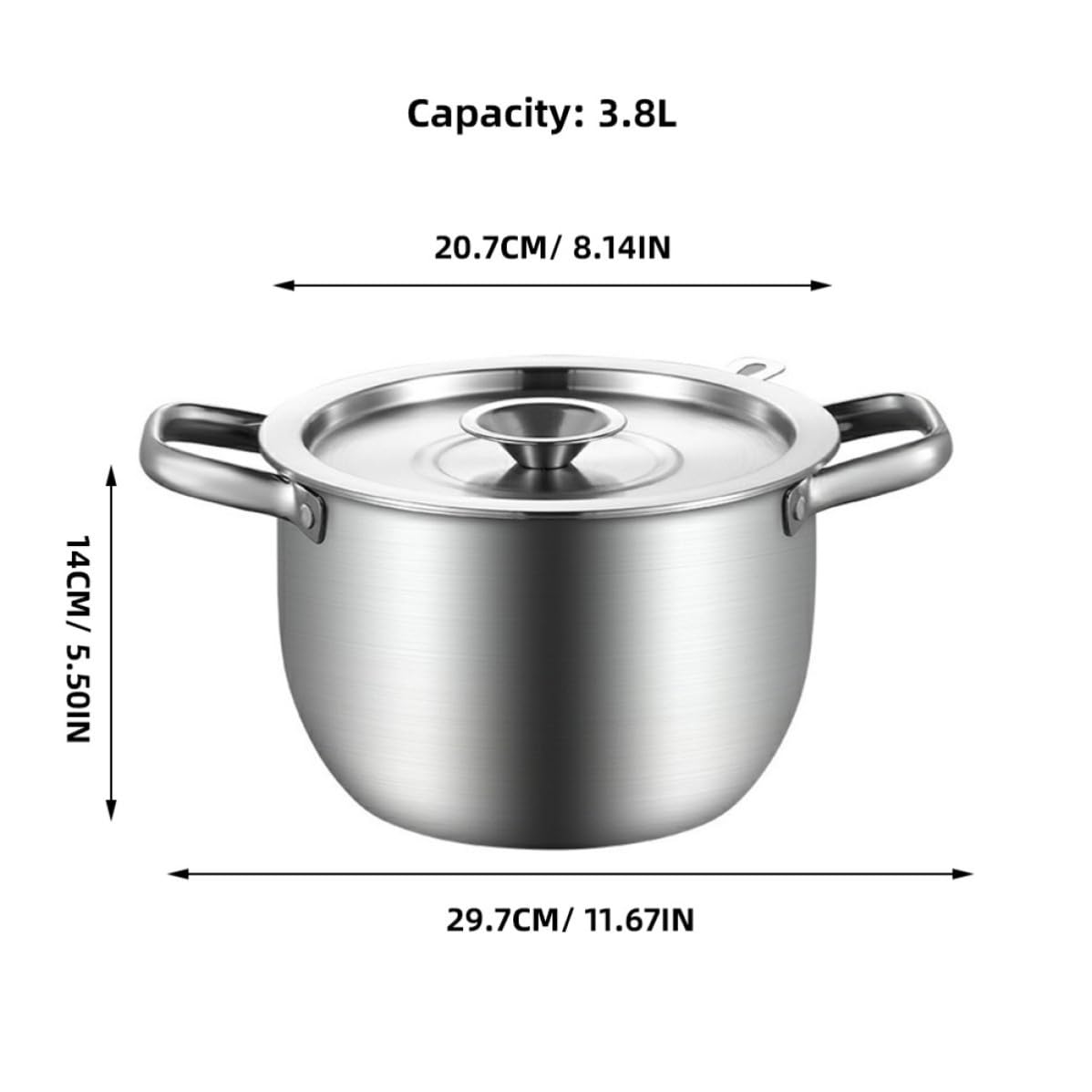 Filtro Olio in Acciaio Inox da 3,8 l Coperchio e Manico