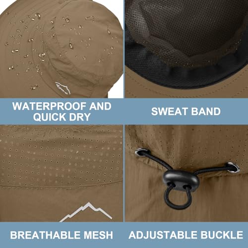 Image of Sun Hat for Men Women with Neck Flap,UPF 50+ UV Protection Fishing Hat