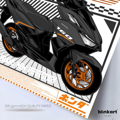 Image of BLINKART Honda Vario 160Car Posters Sticker Gift Items for Boys Room Wall Decor || Comes with Double-Sided Tape|| Decoration Bedroom Living Room Office Studio Decor | 12x18 In (A3) - CAR-310
