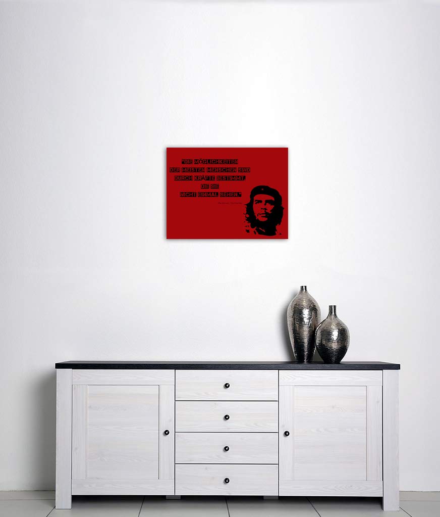 Bilderdepot24 Quadro su tela | Le possibilità della maggior parte delle persone... (Che Guevara) in 80 x 60 cm come murale | Decorazione da parete per appartamenti moderni | 16566