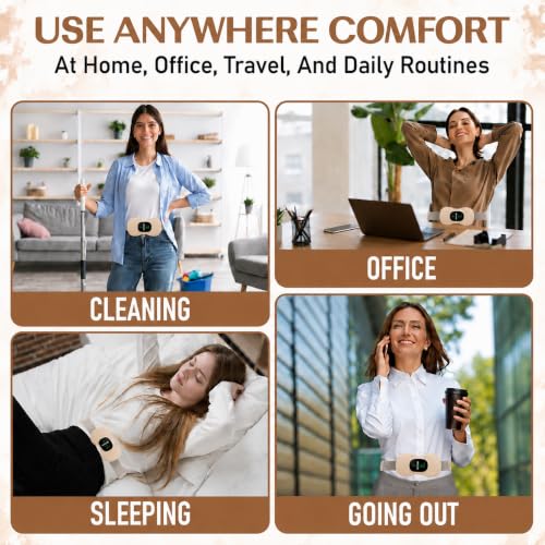 Image of BRONTIX Menstrual Pain Relief Heating Pad | Electric Period Cramp Massager