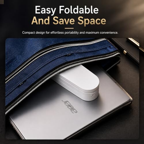 Image of SaleOn LED Rechargeable Foldable Desk Lamp | 1200mAh Battery | 5 Brightness + 3 Colour Modes | Memory Function | Touch Control | USB Type-C | Eye Protection Reading Lamp for Students, Office & Bedside