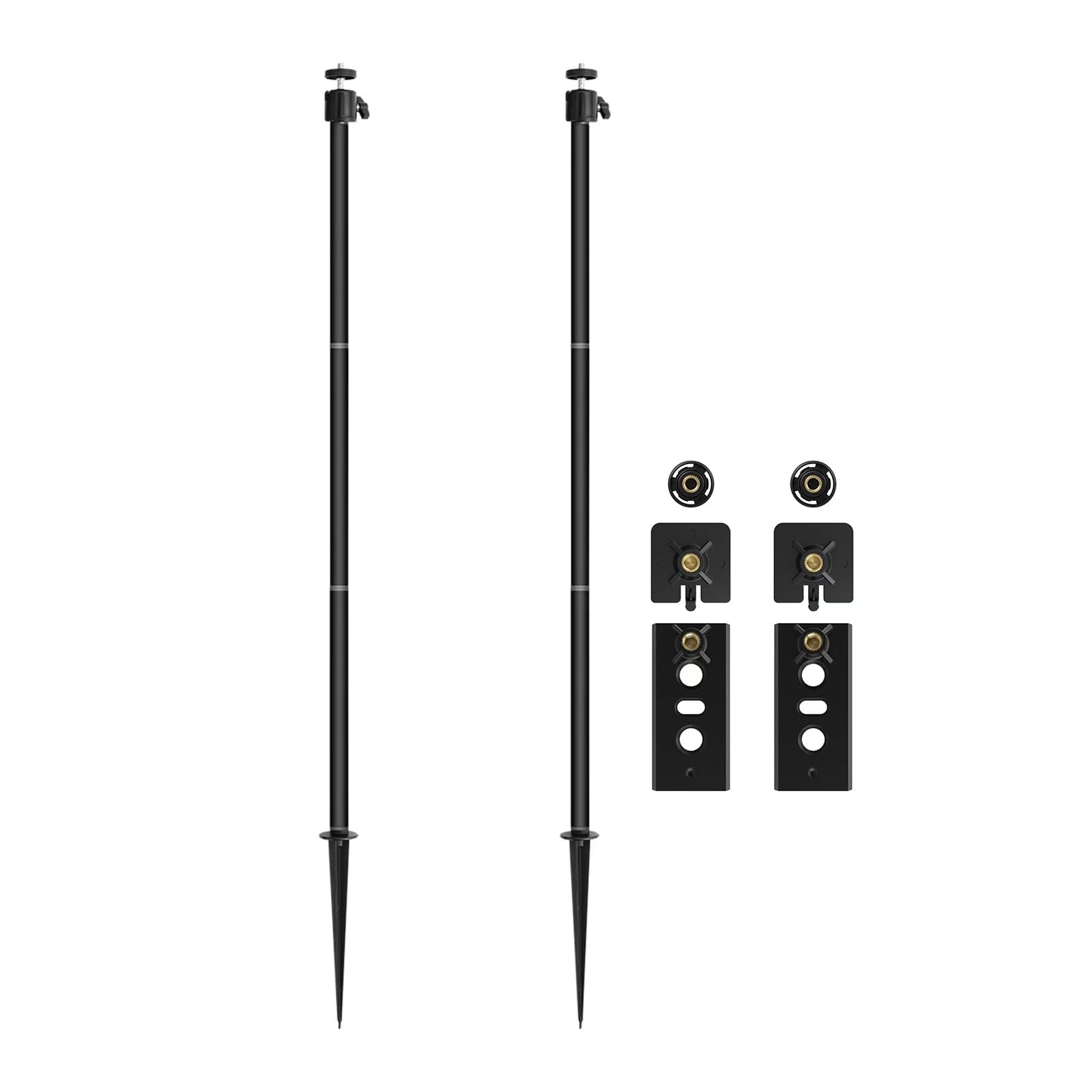 Lot de 2 supports de fixation pour caméra de sécurité avec hauteur et angle réglables pour Ring, Blink, Arlo, Eufy, Wyze, Google Nest, Simplisafe et panneaux solaires